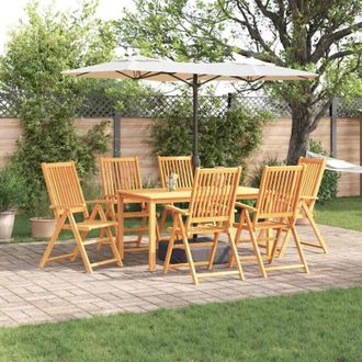 vidaXL Conjunto De Comedor De Jard&iacute;n 7 Pcs Marr&oacute;n Vidaxl