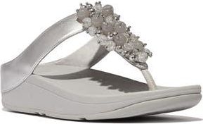 FitFlop Fino Bauble Bead Flip Flop in Silver at Nordstrom Rack, Size 10