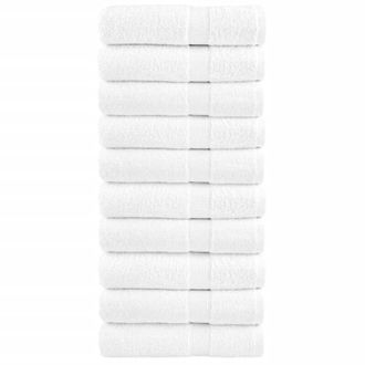 vidaXL Asciugamani da Bagno solund 10 pz Bianchi 100x150cm 600gsm - Vidaxl