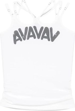 Avavav Tova multi strap top met AV-logo print - Dames - Tops zonder mouwen - Wit - XS - Katoen - Tops