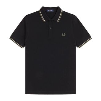 Fred Perry Hombre, Camisetas, Negro, Talla: XL