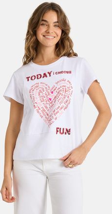 Lieblingsst&uuml;ck T-Shirt LIEBLINGSST&Uuml;CK CleoL, Damen, Gr. 4XL, sanftes wei&szlig;, Single Jersey, Obermaterial: 100% Baumwolle, bedruckt, gemustert, mehrfarbig, regular fit 