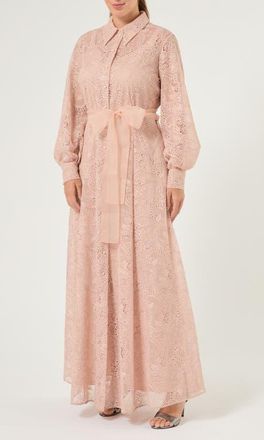 Marina Rinaldi Paisley Embroidered Shirtdress in Skin at Nordstrom, Size 18W