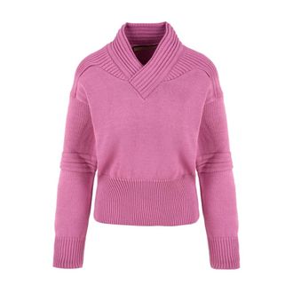 Akep Fuchsia Trui voor Dames - Dames - V-hals truien - Roze - XS - Truien & Vesten