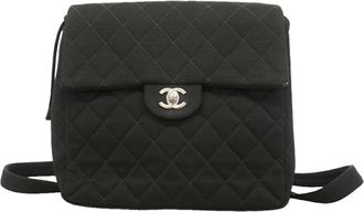 Chanel Black Cotton Backpack (Pre-Owned)