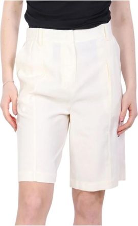 Patrizia Pepe Casual tailored bermuda shorts - Dames - Korte Broeken - Beige - XL - Polyester - Korte Broeken