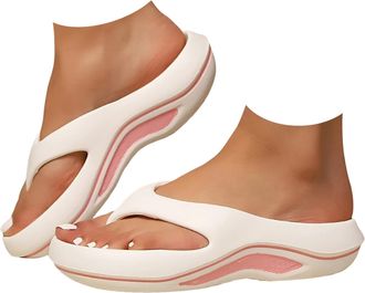 Generic Orthopedic Flip Flops for Women Summer Soft Flip Flops Casual Platform Sandals Dressy Non-Slip Comfortable Lightweight Outdoor Beach Walking Shoes