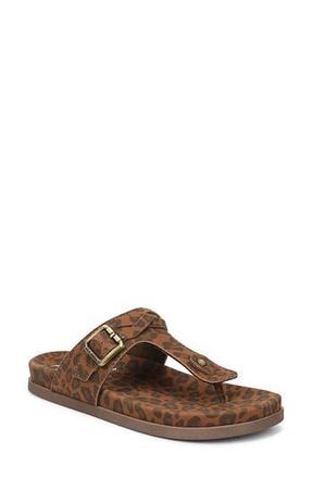 Blowfish Lakeshore Slide Sandal in Leopard Brown Faux Suede at Nordstrom Rack, Size 6.5