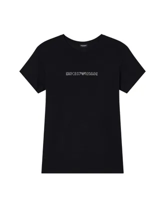 Emporio Armani Black Logo Crew Neck T-Shirt