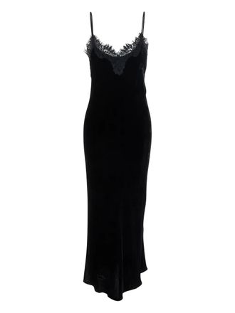 Gold Hawk lace-trim dress - women - Silk/Cotton/Nylon/Viscose - M - Black