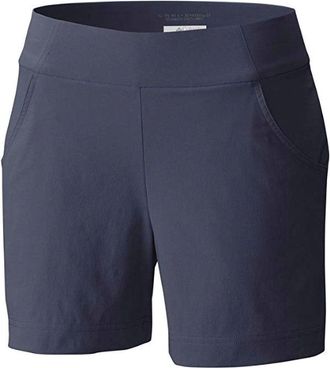 Columbia Anytime Casual Shorts Womens Black Omni-Shield Flat Front UPS788