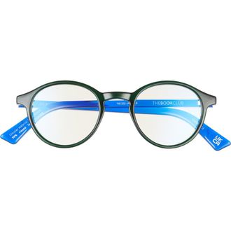 The Book Club So Rando 46mm Blue Light Blocking Reading Glasses in Green at Nordstrom, Size +1.00