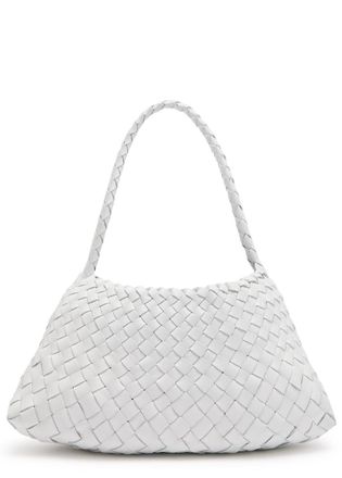 Dragon Diffusion Rosanna Woven Leather Shoulder bag - White - One Size
