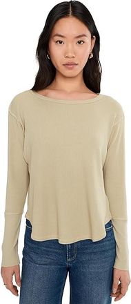 Mod-o-doc Long Sleeve Dropped Armhole Oversized Top Womens Clothing Eucalyptus : LG (US 12-14), Cotton/Modal/Spandex