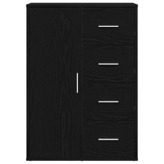 Berkfield Home Sideboard Black Oak 60x31x84 cm Engineered Wood | Size: 60 x 31 x 84 cm