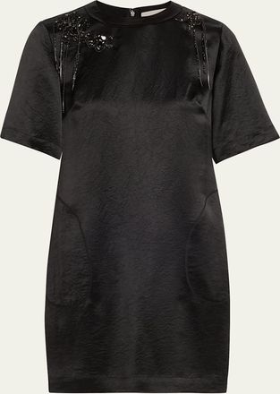Jason Wu Embellished Applique Mini Shift Dress