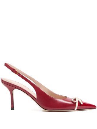 Valentino Garavani Bepointy VLogo slingback pumps - Red