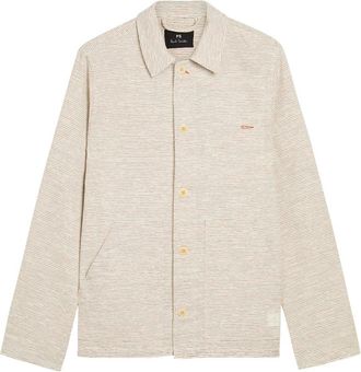 Paul Smith Woven Cotton-blend Overshirt - Ecru - XL