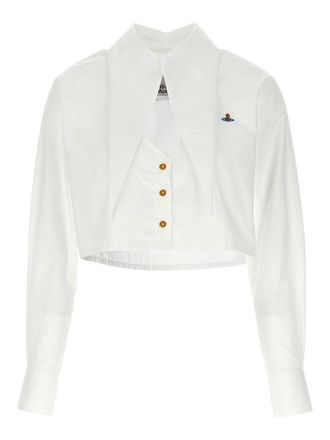 Vivienne Westwood Cut Off Heart Cropped Shirt