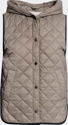 Brunello Cucinelli Quilted Nylon Padded Thermal Hooded Vest