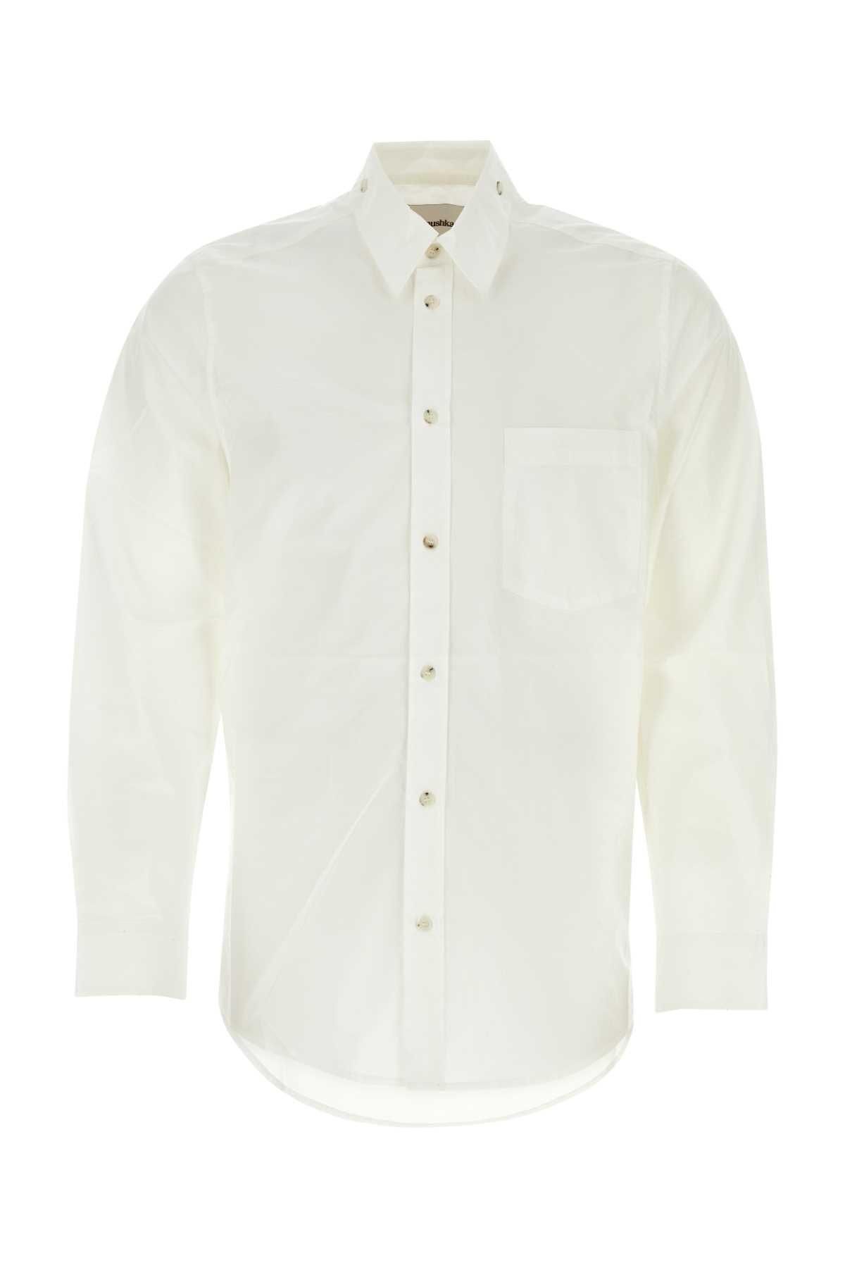 Tシャツ・カットソー nanushka White poplin Kabel shirt (NM23RSSH01100 WHITE) Nanushka Long Sleeve Shirts − Sale: up to −84% | Stylight