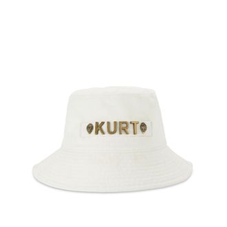 Kurt Geiger Womens Cotton Bucket Hat Hat - White - One Size