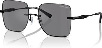 Michael Kors Quebec Grey Mirror Square Ladies Sunglasses MK1150 1005/1 55