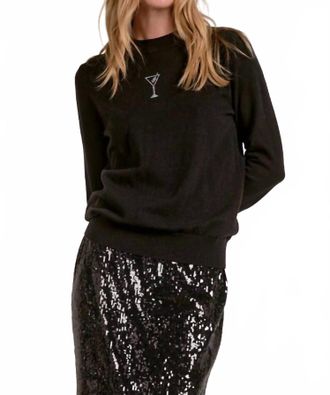 Elan Martini Sweater Top In Black
