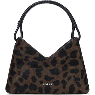 Staud Valerie Genuine Calf Hair Shoulder Bag in Leopard at Nordstrom
