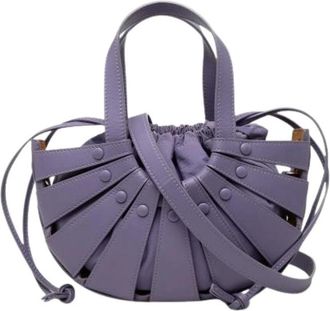 Bottega Veneta Pre-owned Satchel - Dames - Vintage Handtas - Paars - ONE Size - Leer - Vintage