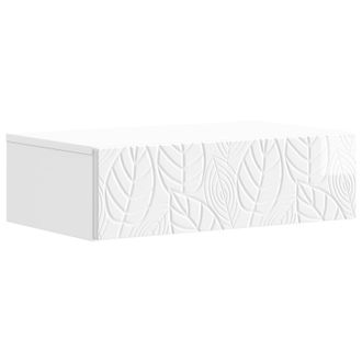 vidaXL Mesa Lateral Montada En La Pared Blanco Brillante Vidaxl