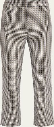 Veronica Beard Arte Check Plaid Kick-Flare Pants