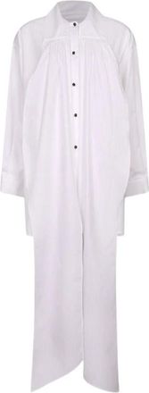 Emporio Armani Pliss&eacute; overhemd met knoopsluiting - Dames - Overhemden - Wit - S - Overhemden