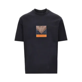 Emporio Armani Jersey T-shirt with logo patch Man XL