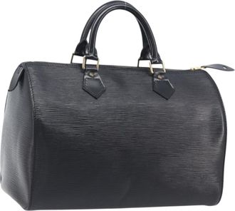 Louis Vuitton Speedy Epi Leather Black Leather Handbag (Pre-Owned)