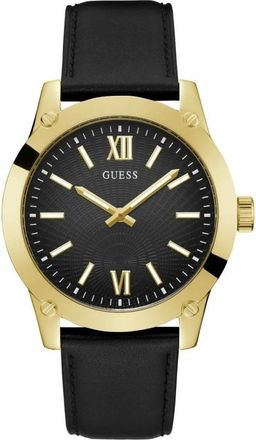 Guess Horloges - Heren - Horloges - Zwart - ONE Size - Leer - Accessoires