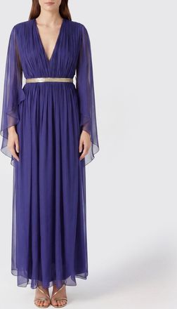 Alberta Ferretti Abito lungo in seta pliss&egrave;