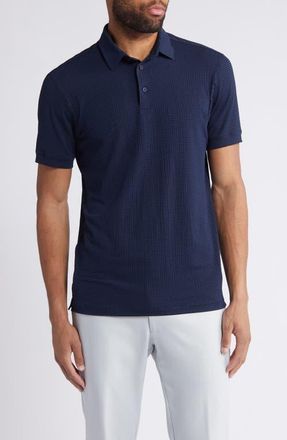 Mizzen+Main Copa Trim Fit Stripe Performance Polo in Navy Solid at Nordstrom, Size Xx-Large
