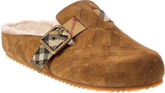 Burberry Check Urchin Suede Mule