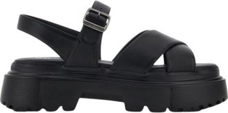Hogan Platform Sandalen - Dames - Sandalen - Zwart - 40 EU - Leer - Schoenen