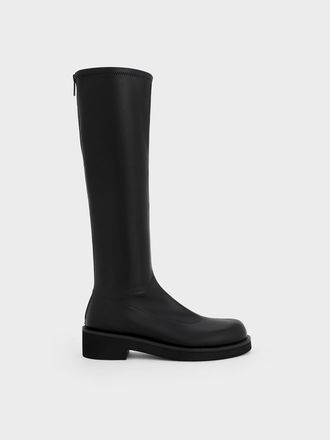 Charles & Keith Chunky-Sole Knee-High Boots