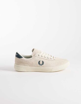 Fred Perry Tennis - Sneakers in pelle scamosciata &eacute;cru con logo-Neutro