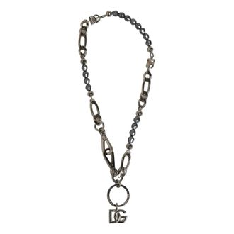 Dolce & Gabbana Necklaces, female, Gray, Size: ONE SIZE Charm Necklace
