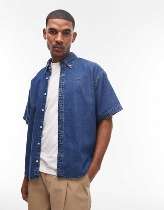 Carhartt Work in Progress Lucas - Camicia in denim lavaggio medio-Blu