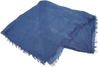 Gucci Pre-owned Scarves, female, Blue, Size: ONE SIZE Pre-owned Fabric Scarf