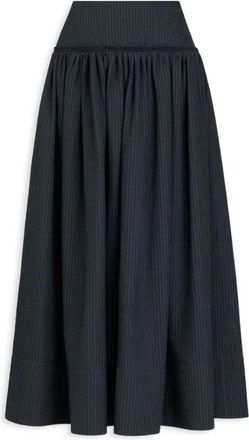 Alaia Openwork Katoenen A-lijn Rok - Dames - Maxi Rokken - Zwart - XS - Katoen - Rokken