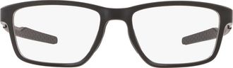 Oakley Metalink 55mm Rectangle Optical Glasses in Black at Nordstrom