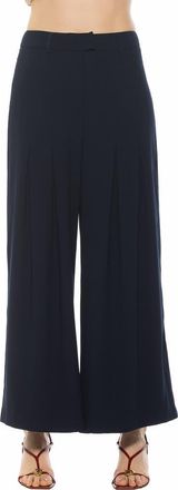 Alexia Admor Ilya High Waist Pleated Wide Leg Pants in Navy at Nordstrom Rack, Size 10