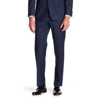 Tommy Hilfiger Tyler Modern Fit TH Flex Performance Sharkskin Suit Separate Pant - 30-34 Inseam in Blue at Nordstrom Rack, Size 34 X 32