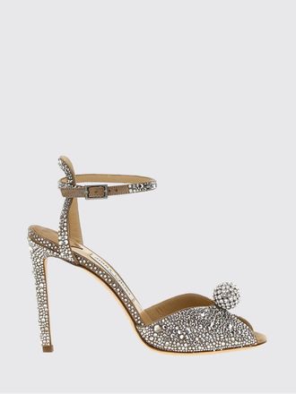 Jimmy Choo London Sacora Crystal-Embellished Velvet High-Heeled Sandals